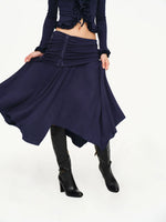 Ruched Ruffle Cardigan & Skirt Set
