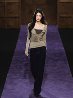 Faux Two-Piece Knit Top