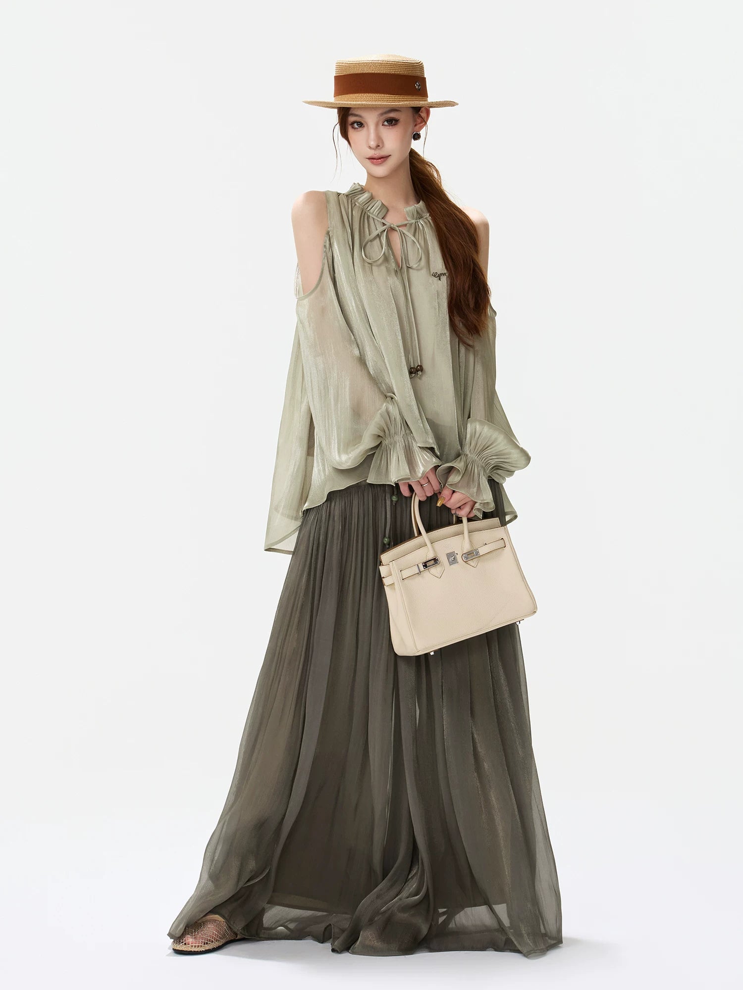 Drawstring Wide-Leg Pants