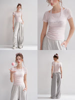 Layered Rhinestone T-shirt