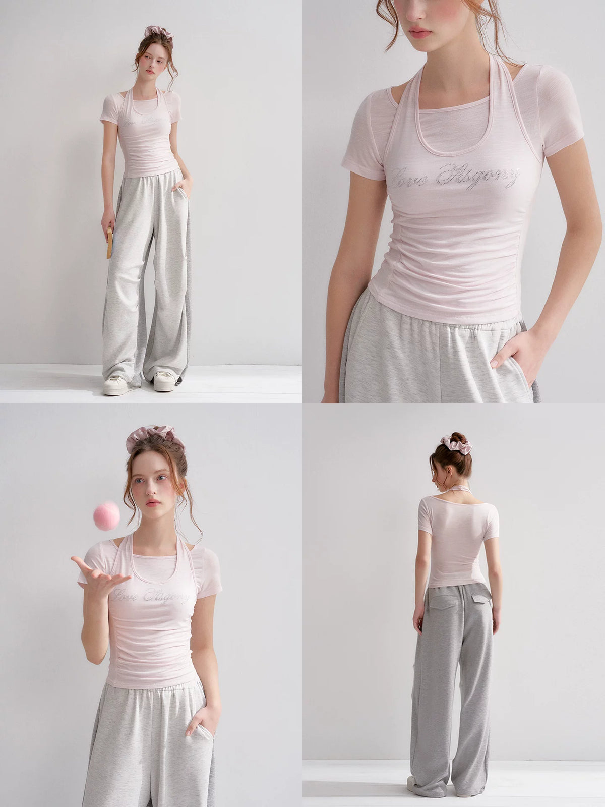 Layered Rhinestone T-shirt