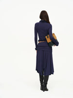 Ruched Ruffle Cardigan & Skirt Set