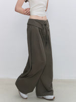 Lyocell Cotton Wide-Leg Casual Pants