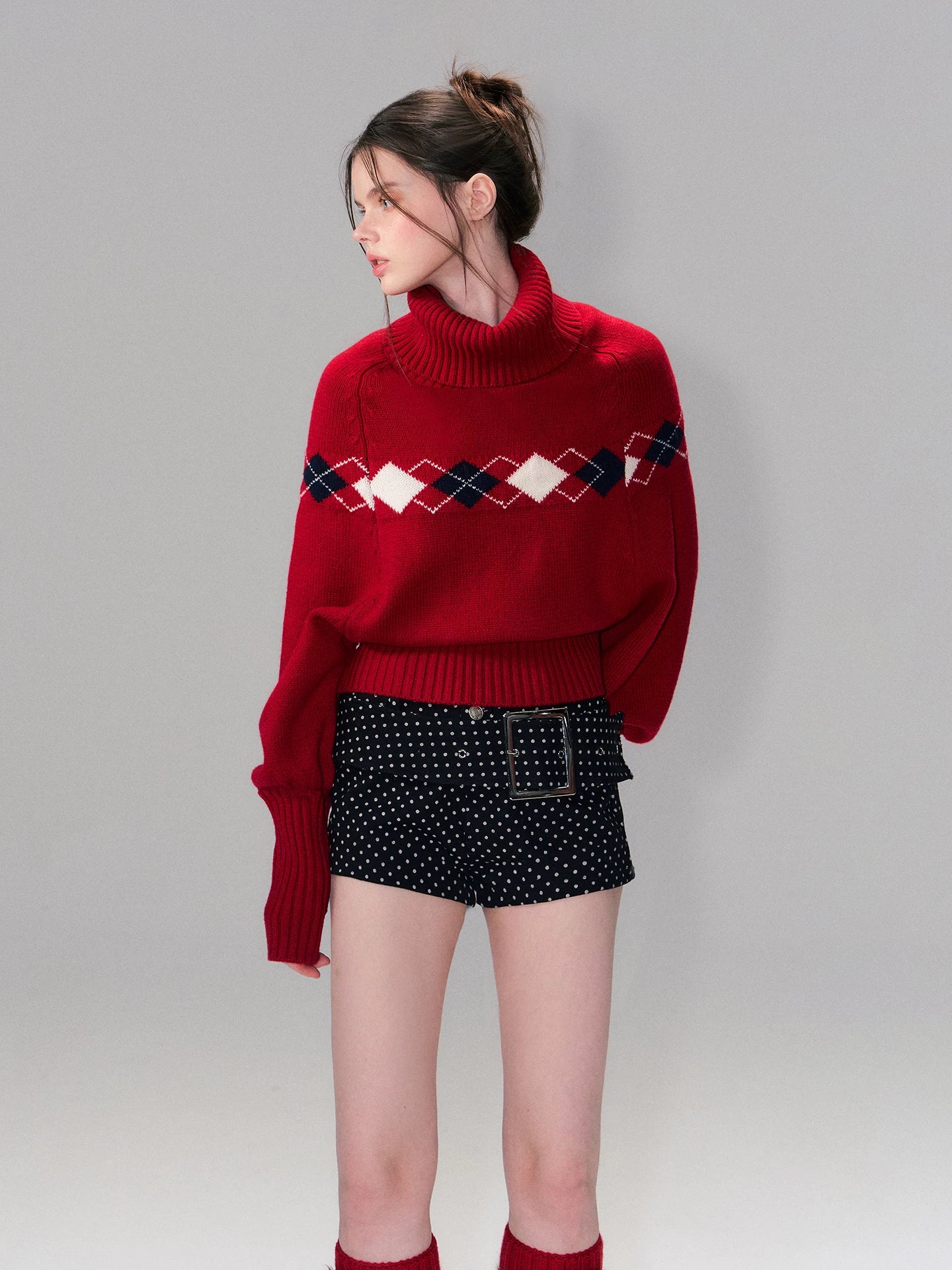 Argyle Wool Knit Sweater