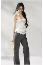 Lace Polka Halter Set