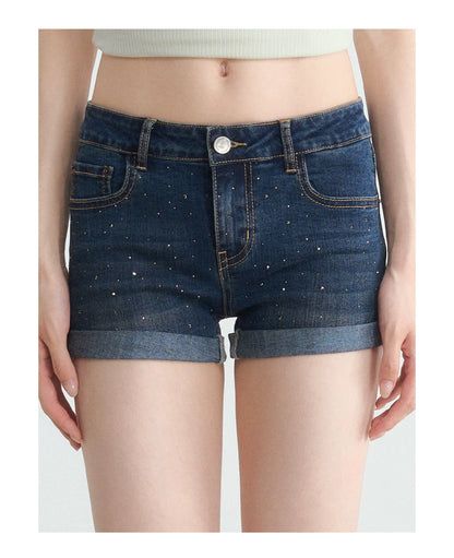 Rhinestone Denim Shorts