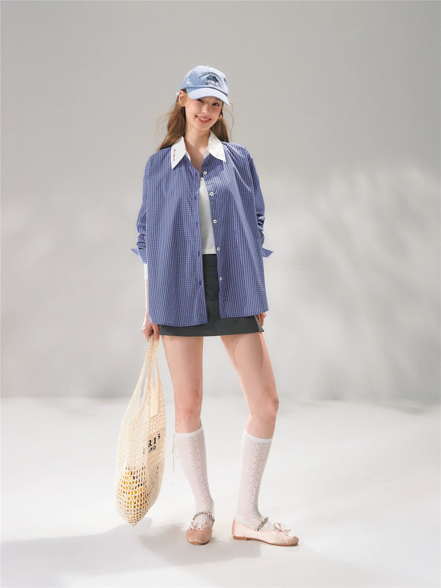 Blue Plaid Polo Shirt