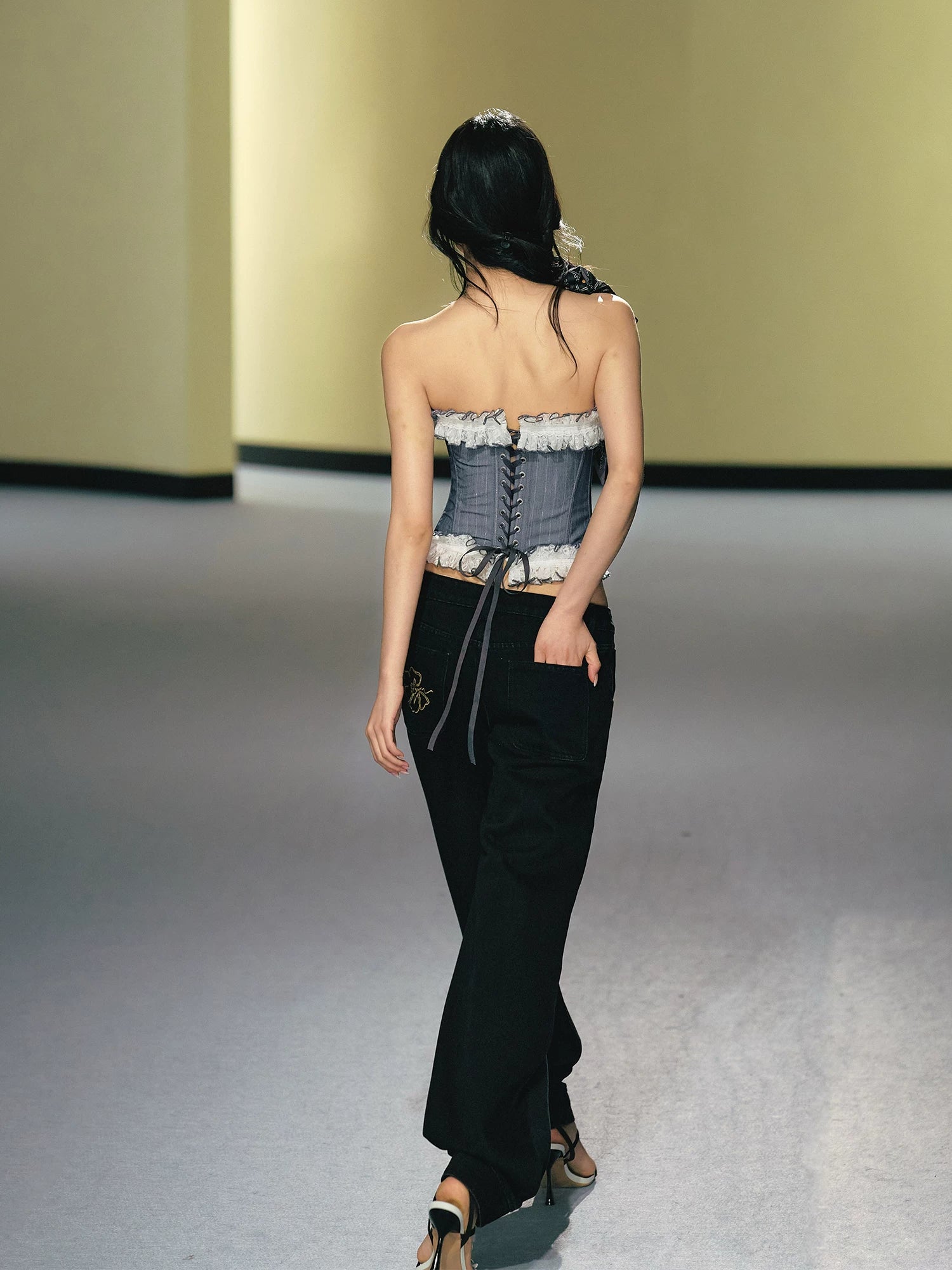 Lace Corset Tube Top