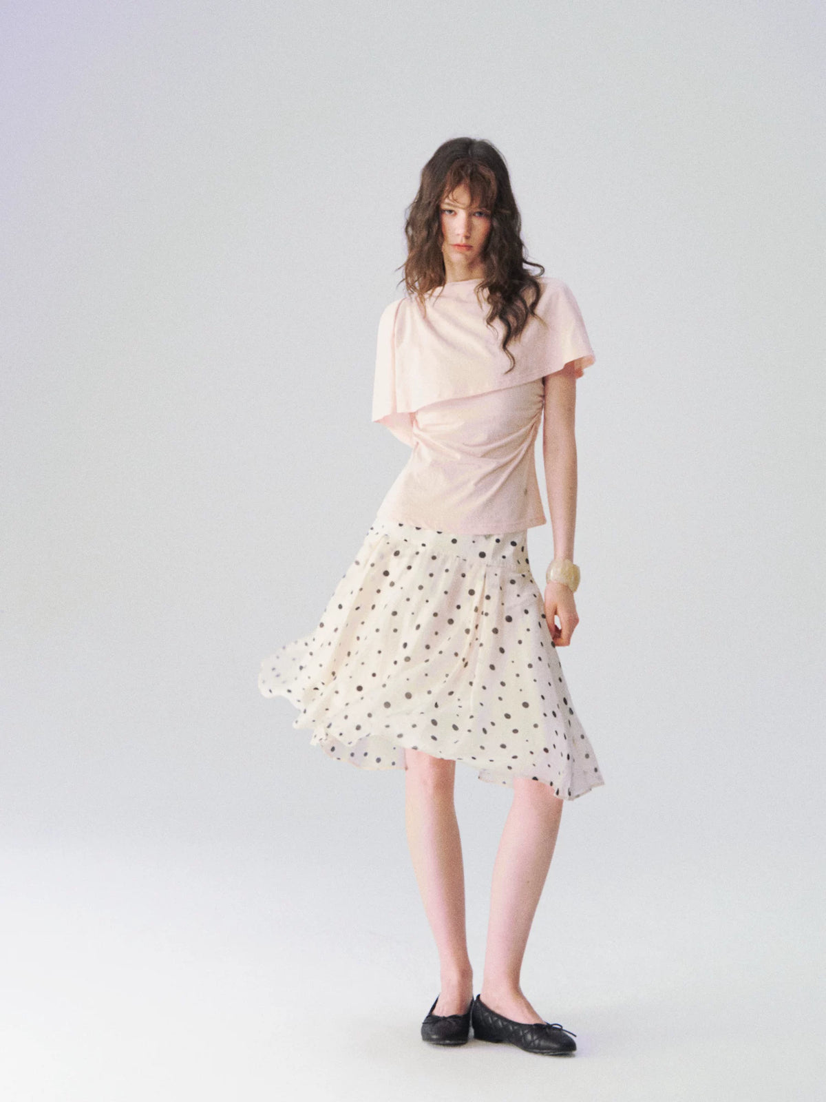 Lyocell Polka Dot Skirt