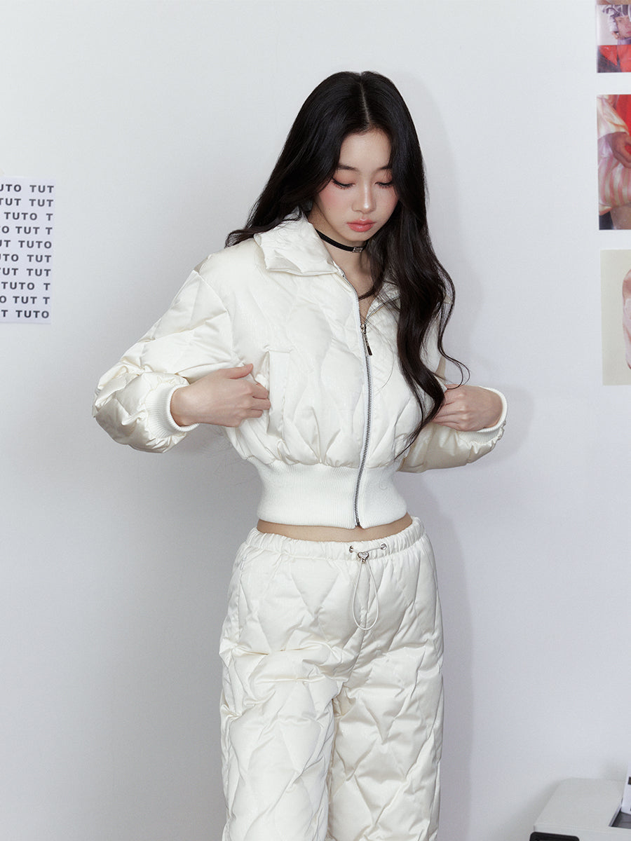 Cloud Atmosphere Pearl Glimmer Short Jacket &amp; Pant Set