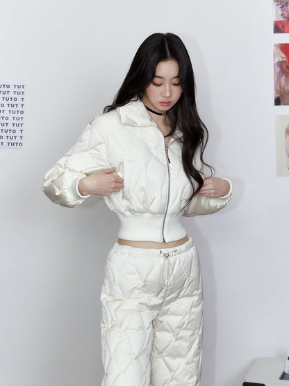 Cloud Atmosphere Pearl Glimmer Short Jacket &amp; Pant Set