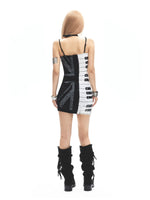 Piano Key Bodycon Mini Dress