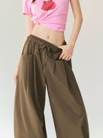 Dual Waistband Curved Casual Pants