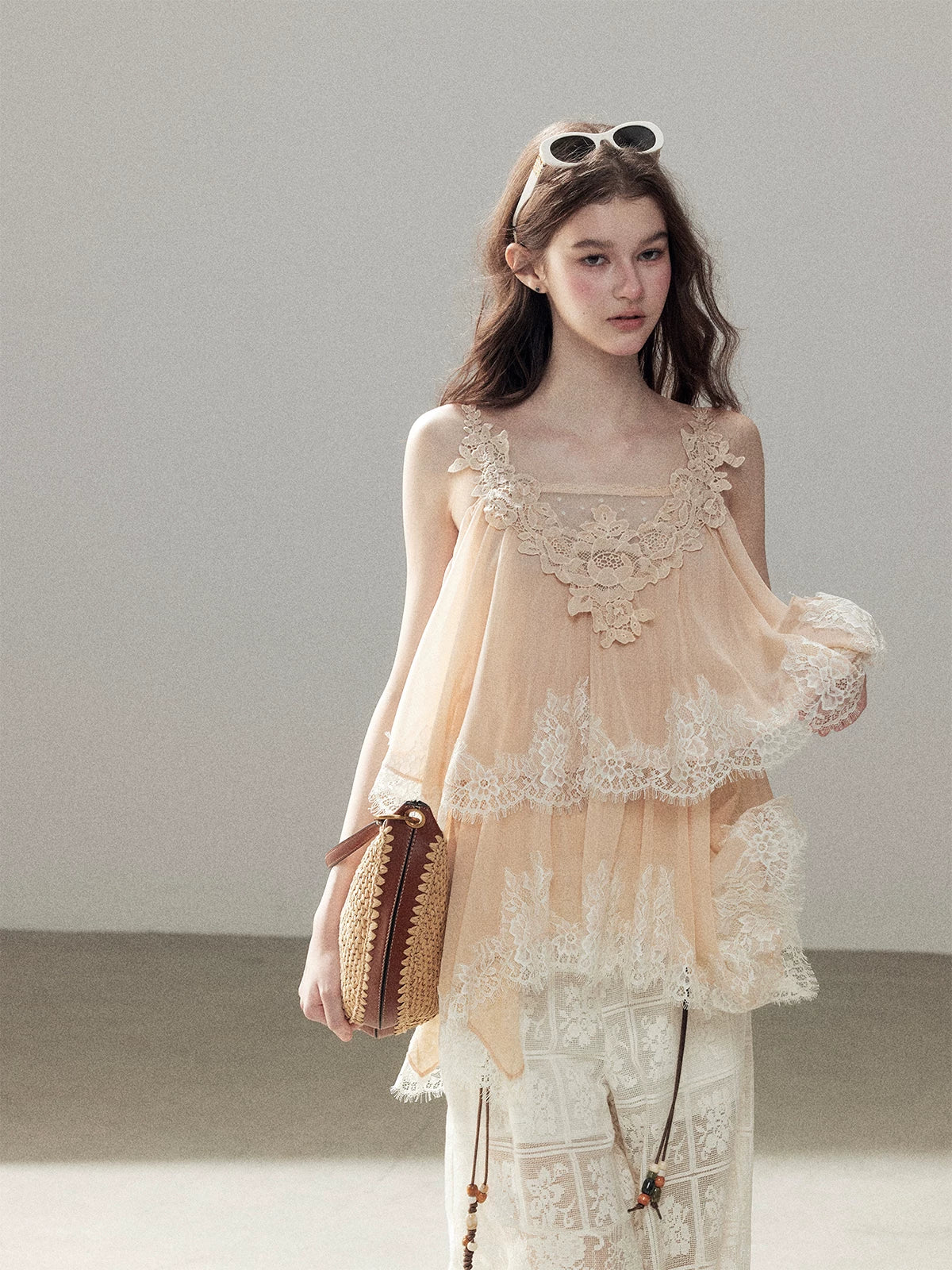 Lace Embroidered Cami Top