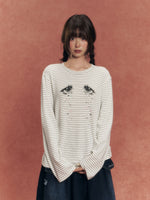 Diamond Tears Striped Tee