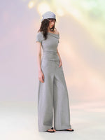 Airy Asym Tee Pants Set