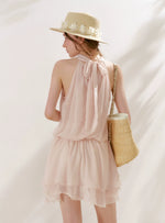 Chiffon Lace Halter Dress