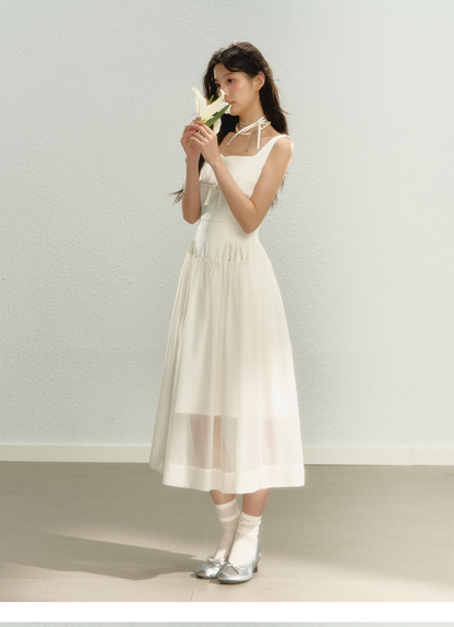 Milk White Square Neck Cami Dress