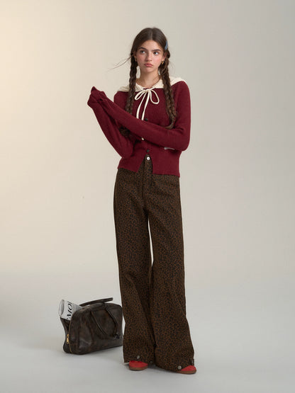 Hollow‑Knit Hooded Cardigan