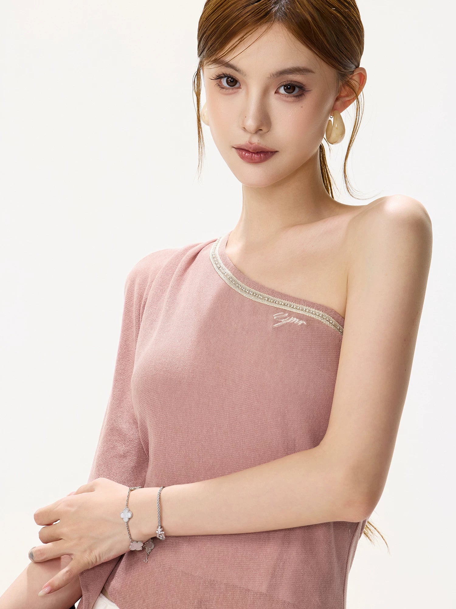 Rose One-Shoulder Top