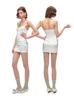 Satin Faux Two-piece Hollow Dress