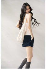 Navy Blue Cropped Shrug & Dress Set