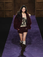Wool-Blend Hooded Shorts Set