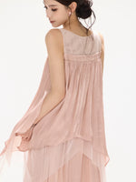 Beaded Lace Panel Maxi Dress