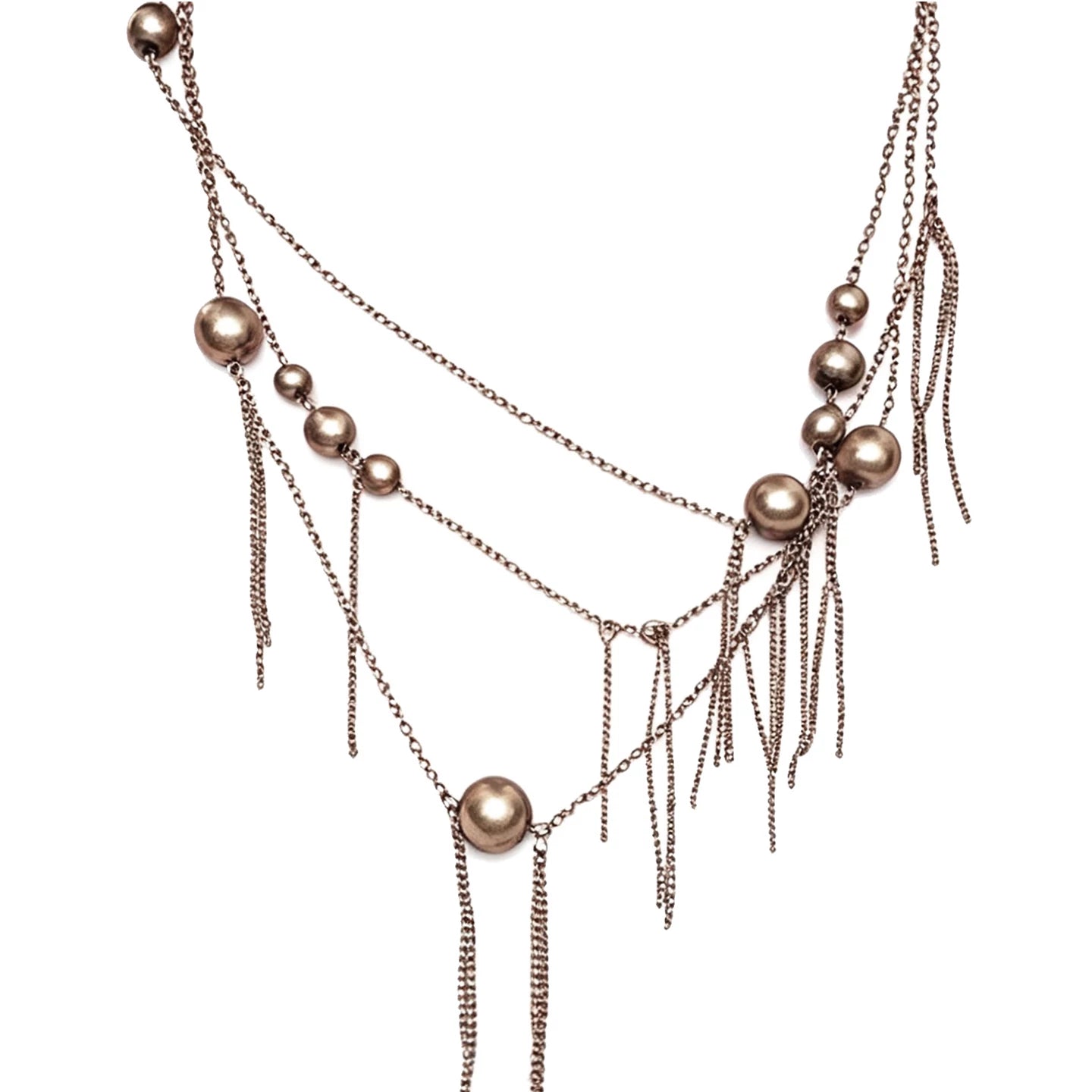 Multi-Layer Heart Tassel Necklace
