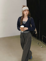 Ruched V Neck Layered Top