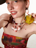 Strawberry Natural Baroque Pearl Necklace