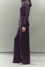 Off-Shoulder Drawstring Sweatshirt & Pants Set