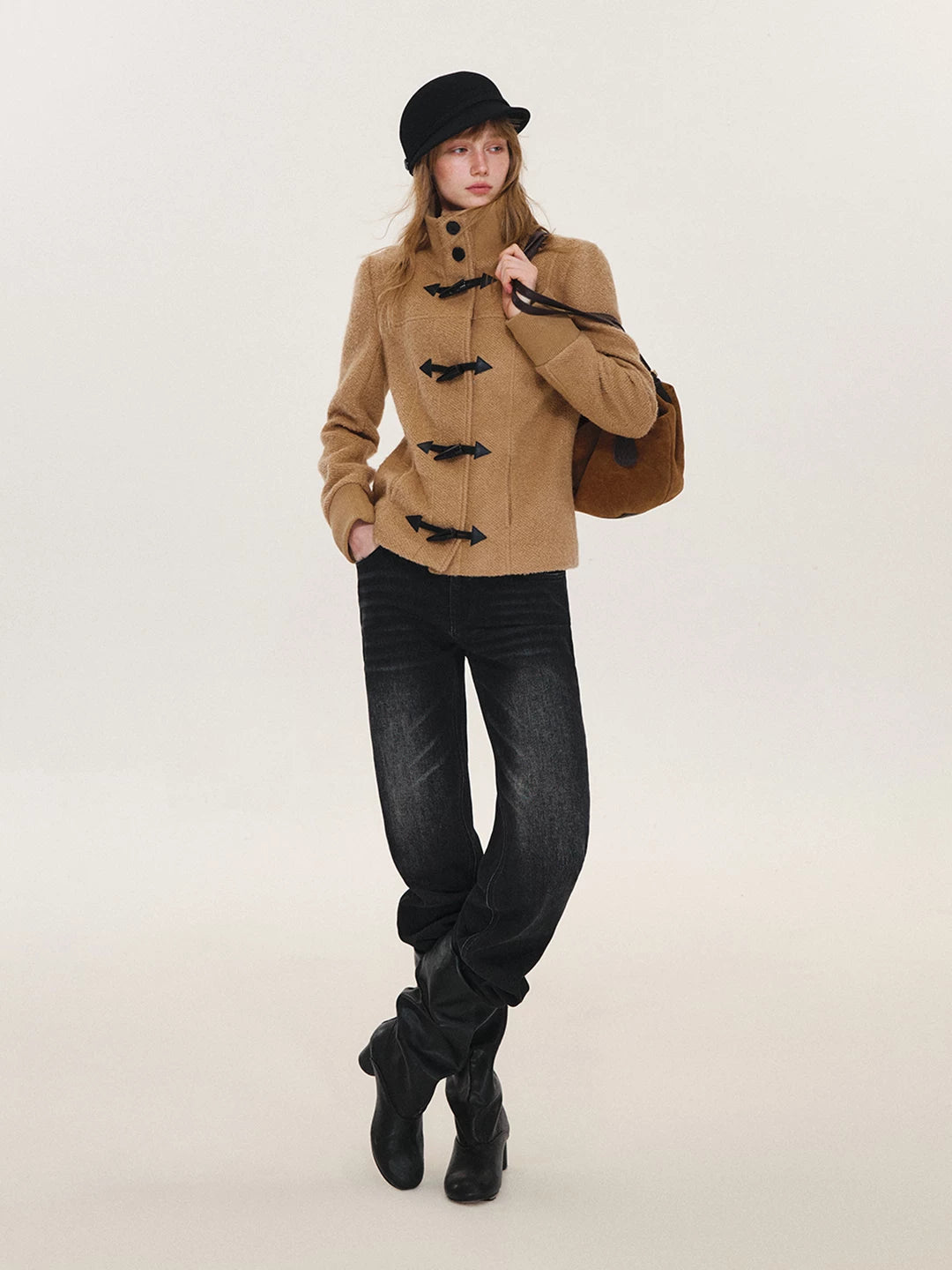 Vintage Wool Blend Toggle Coat