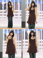 Brown Cami A-line Dress