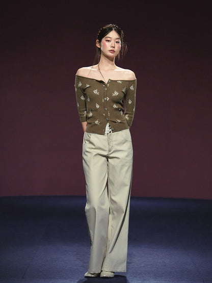 Double-Waistband Two-Piece Straight-Leg Pants