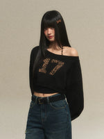 Leopard Strap Asymmetrical Two-Piece Top