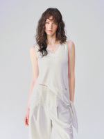 Irregular Lace V-Neck Top