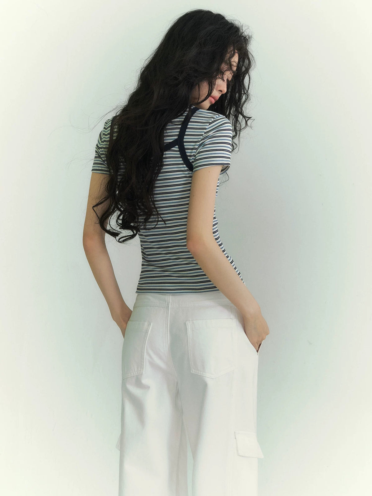 Stripe Tee &amp; Cami Set