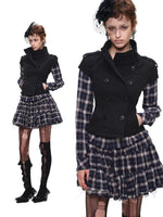 Plaid Shirt & Skort Set