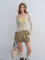 Colorblock Layered Knit Top