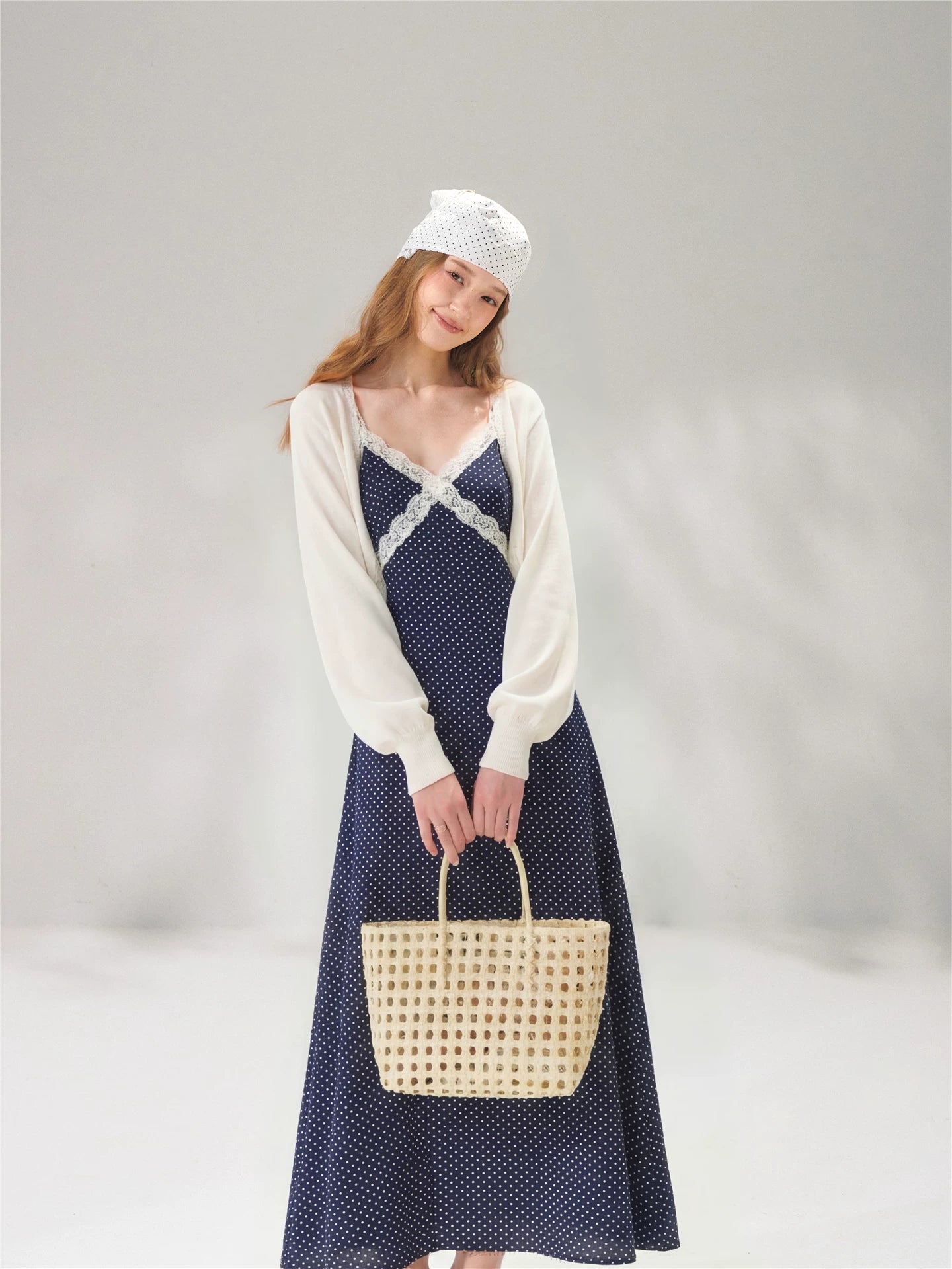 Polka Dot Lace Dress Set