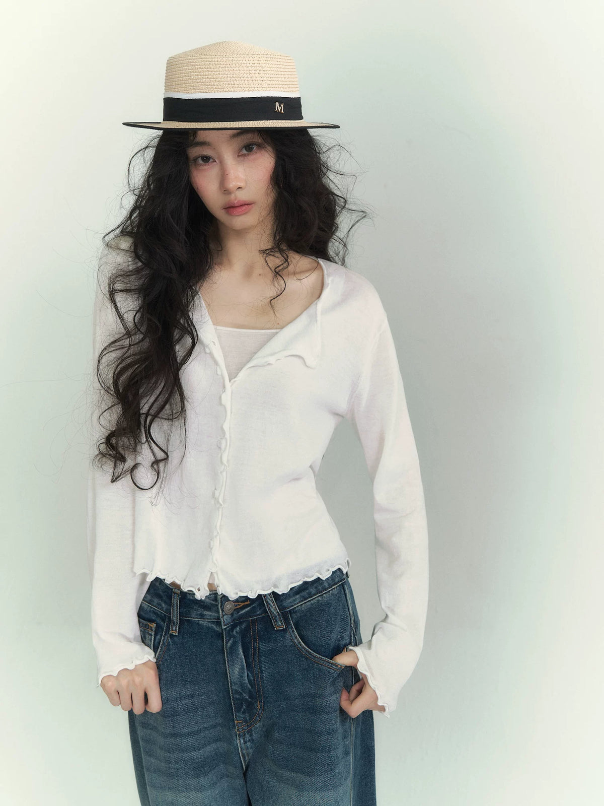 Mercerized Cotton Cardigan