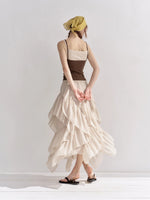Ruffle Layer Chiffon Skirt