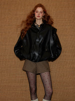 Brown Plaid Wool Belted Shorts