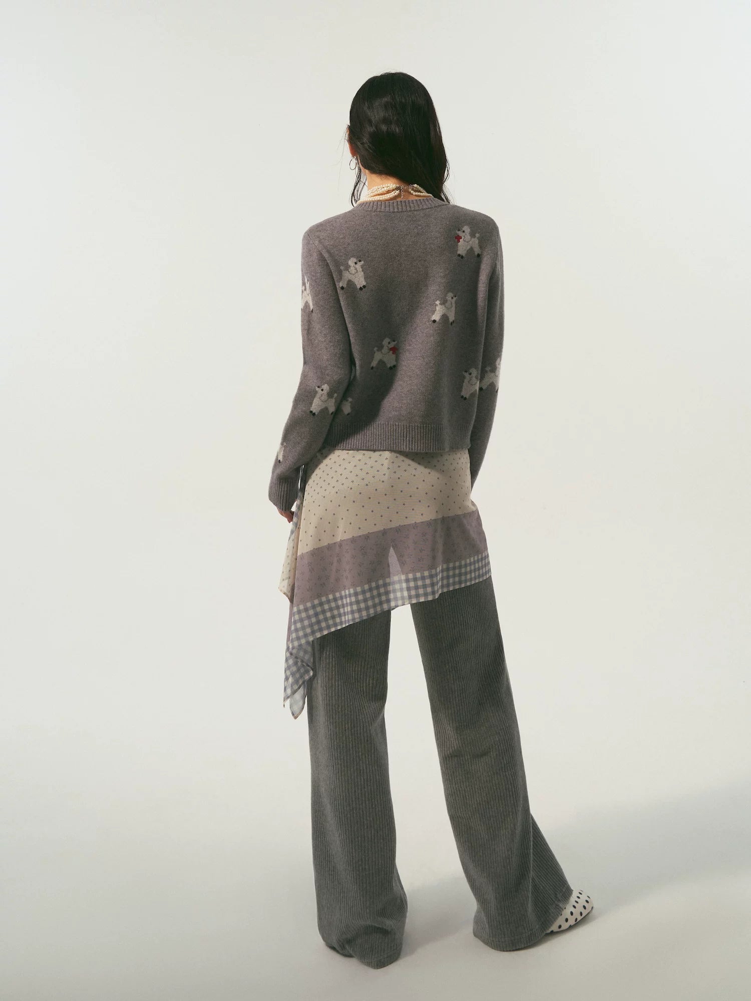 Dog Jacquard Cardigan