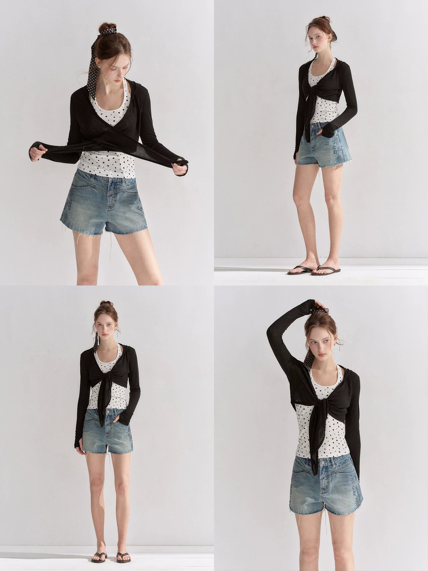 Rhinestone Denim Shorts