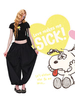 Snoopy Embroidered Slim T-Shirt