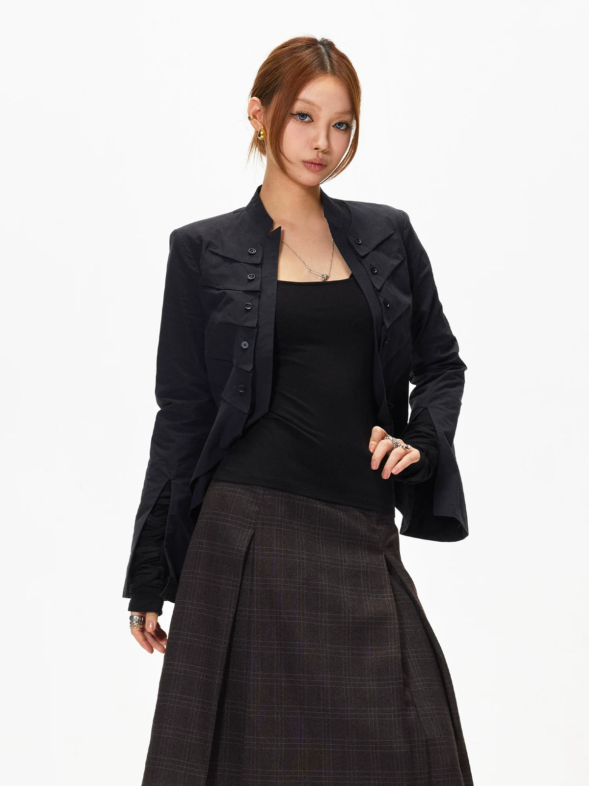 Stand Collar Utility Jacket