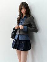 Cable Knit Layered Blouse
