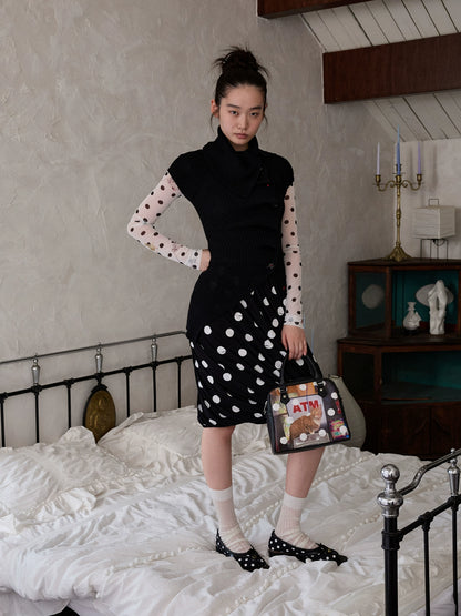 Polka Dot Print Blouse